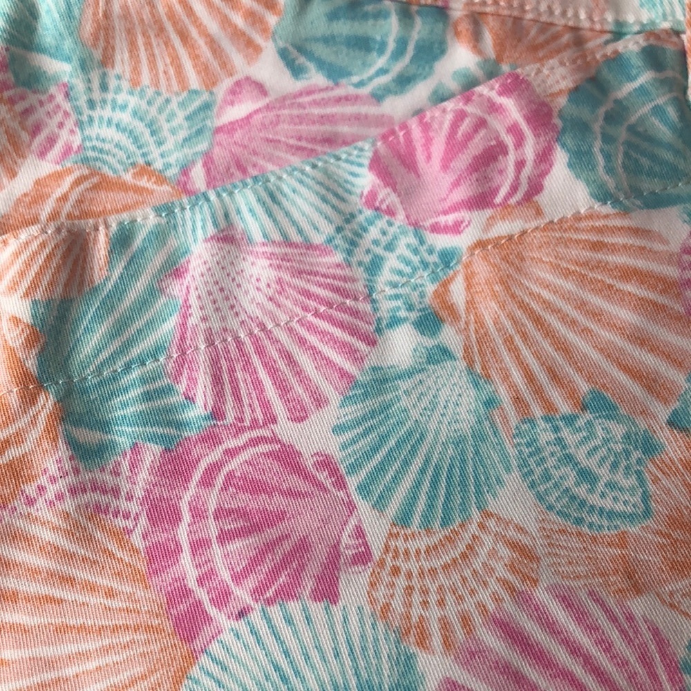 NEW Talbots Multicolor Pastel Seashells Print Twill Shorts Size 4 7” rise NWOT - Picture 11 of 11